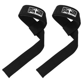 2uds Correas Levantamiento Pesas, Correas Muñeca Negras Antideslizantes Accesorios Gimnasio Cómodos para Halterofilia Culturismo Powerlifting Entrenamiento de Fuerza & Peso Muerto