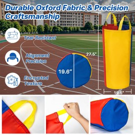 RAINFLOW Potato Sack Race Bags - 2 PCS Sack Race Bags for Adults and Kids Carnival Games Outdoor Yard Family Games for Kids and Adults Birthday Party Games Family Reunion Games Red,Yellow,and Blue