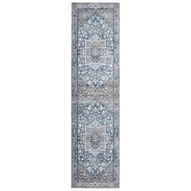 SAFAVIEH Persian Collection Runner Rug - 2'2" x 8', Charcoal & Blue, Oriental Distressed Design, Non-Shedding & Easy Care, Ideal for High Traffic Areas in Living Room, Bedroom (VTP479H)