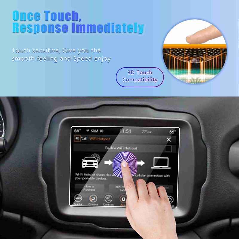 GFJNFG 2023 Renegade Screen Protector for 2018-2022 2023 Jeep Renegade