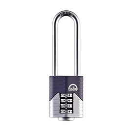 Squire Heavy Duty Padlock (Vulcan Combi 40/2.5) - Toughest Long Shackle - 4 Wheel Vulcan Padlock - Steel Cast Alloy for Corrosion Resistance - Weatherproof Lock for Home & School (Blue, 40 mm)