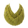 DivaDesigns Women's Multi Color Chunky Ribbed Knit Infinity Scarf Mustard