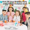 seclate 10th Birthday Invitations, 25 Double-Sided Invitation Cards with 25