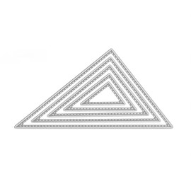 Stanzenshop Cutting Dies Five Triangles with Embroidered Edge Frame Set Cutting Template Triangle Cutting Dies Stencils Scrapbooking Card Making
