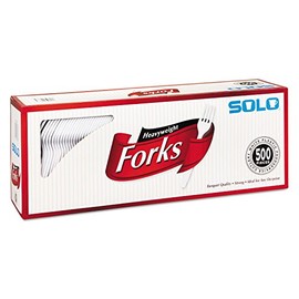 Solo White Heavyweight Forks - 500 ct