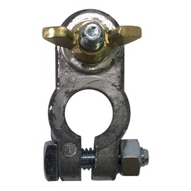 10 Pcs Deka Marine Top Post Battery Terminal Connectors 5/16 Zinc Wire Clamp with Brass Wing Nut - Our Top Post Terminal Cable Ends are Made in USA with All-American Materials - One Size Fits All