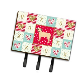 Caroline's Treasures CK5891TH68 Sato Dog Love Leash or Key Holder, Red, Wall Hooks, Key Hooks Holder, Coat Rack Wall Mount, Coat Hooks, Hooks for Hanging Keys, Towels, Aprons, Leashes,