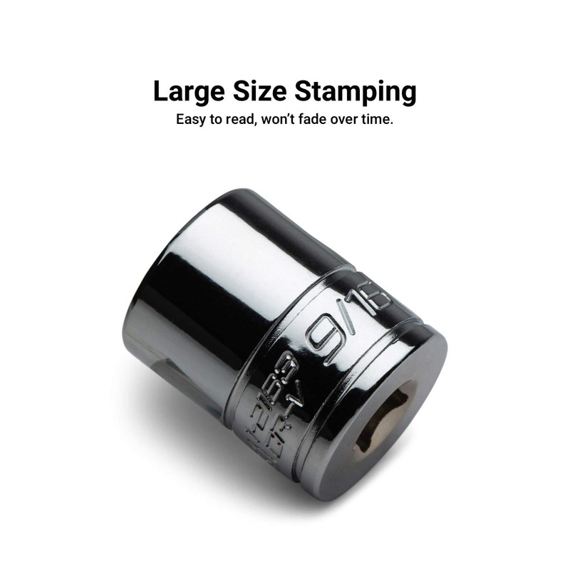 Capri Tools 5/8-Inch Shallow Socket, 3/8-Inch Drive, 6-Point, SAE