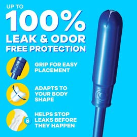 Tampax Pearl Tampons for Women, with LeakGuard Braid, Super Plus Absorbency, Unscented, 50 Count