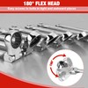 WORKPRO 8-piece Flex-Head Ratcheting Combination Wrench Set, SAE 5/16-3/4 in,