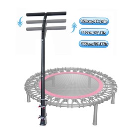 Trampoline Handle Bar Rebounder Handle Bar for Most Brands Mini Fitness Trampolines Fits Foot Tubes up to 0.98IN~1.26IN Diameter (Trampoline not Included) Non-Slip Comfortable Handles