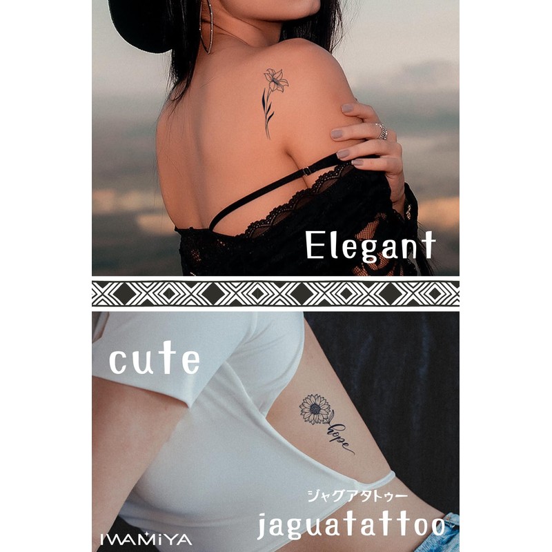 IWAMiYA Jagua Tattoos Henna Tattoo Stickers Two Weeks Tattoos Korean