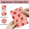 CRETACABIN Strawberry Passport Cover Wallets Leather Credit Card Holder Passport