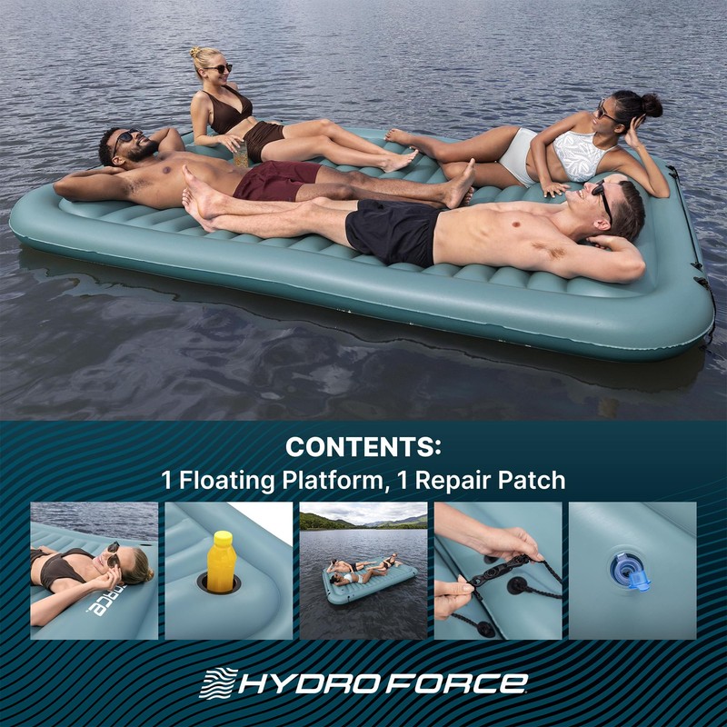Bestway Hydro-Force Sun Soaker Inflatable Water Floating Platform 4 Person