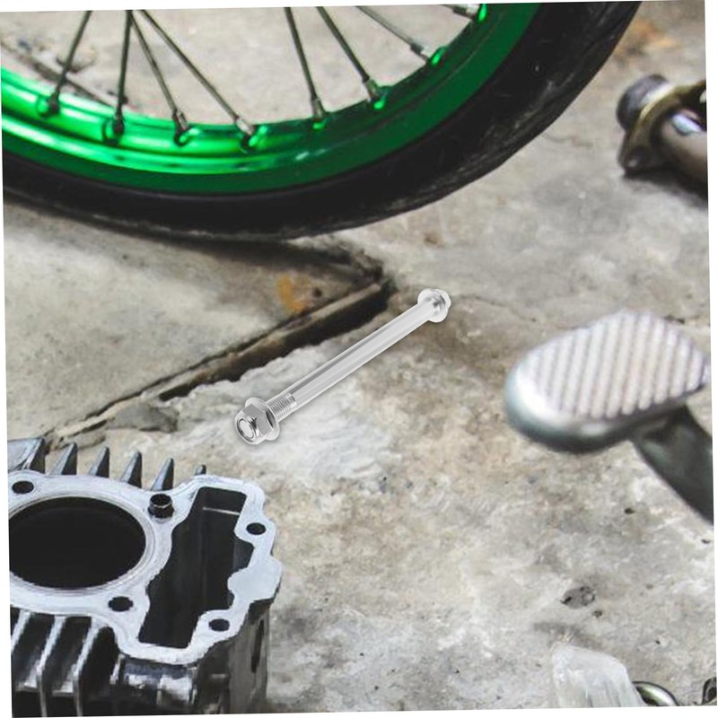 BUGUUYO Motorcycle Metal Axle Kit with Bolts Front and Rear
