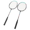 2PCS Badminton Rackets Iron Alloy Frame Integrated Shuttlecock Racquets for