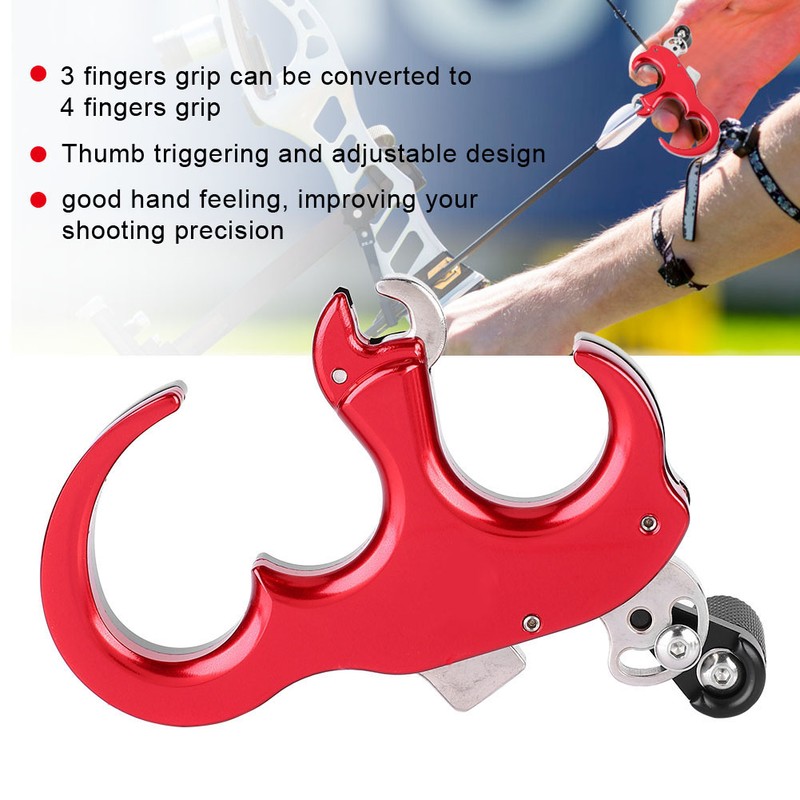 Archery Arrow Release Aids Finger Grip Caliper for Compound Hunting