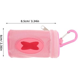 Housoutil Porta bolsas de basura para perro con clip metálico y diseño compacto, fácil de limpiar durante paseos al aire libre