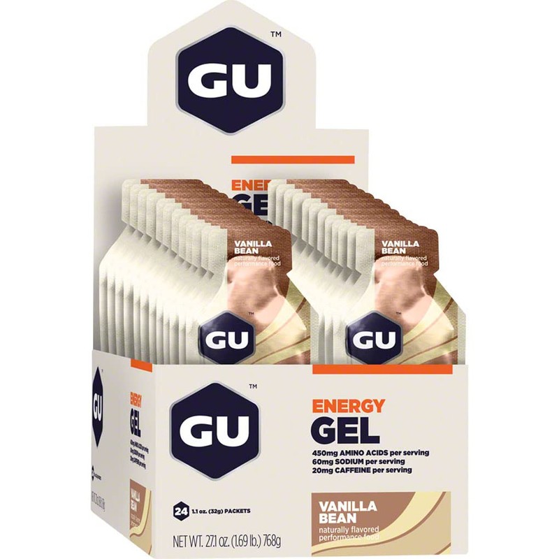 GU GU Energy Gel - 24 Pack Vanilla Bean, 24