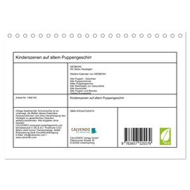 Kinderszenen auf altem Puppengeschirr (Tischkalender 2026 DIN A5 quer), CALVENDO Monatskalender: Die auf antikes Porzellan gemalten Kinderbilder ... von altem Puppenspielzeug. (CALVENDO Hobbys)