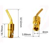 CERRXIAN Curved Surface, Solid Copper, Gold Plated, Solder-free, Screw-On, 2mm