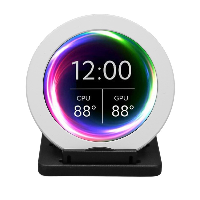 Computer Temp Monitor 2.8in Round LCD HD Micro USB Dimmable