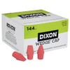 Dixon Pencil Top Cap Erasers, Pink, 144-Count (34500)