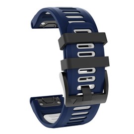 OVERSTEP Compatible with Fenix 6X Watch Band 26mm QuickFit Quick Release Strap for Garmin Fenix 7X/Fenix 6X Pro/Fenix 5X/Fenix 5X Plus/Descent Mk2, Mk2i Smartwatch(Blue-White)