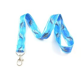 Ocean Life Lanyard Key Chain Id Badge Holder (Shark)