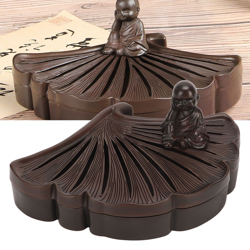 Ginkgo Leaf Incense Burner Antique Exquisite Zinc Alloy Incense Burner