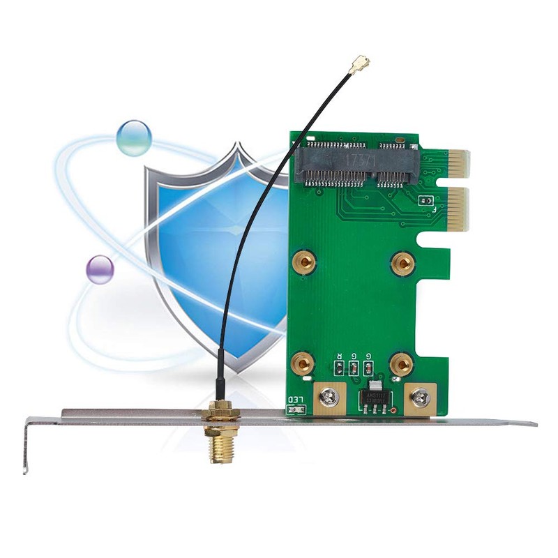 Extender Riser Card, Supports All PCI-E Cards, Wi-Fi, Wi-Fi, Card