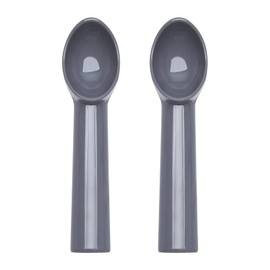 Heavy Duty Durable Ice Cream Scoop,Nonstick Anti-Freeze Plastic Spoon,Professional Icecream Scoop,Ice Cream Scoop,Grey,2 Pieces,7 inches.