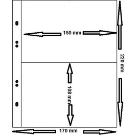 25 Postcard Sleeves Photo Sleeves A5 2 Divisions Each 108 x 150 mm