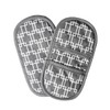 Mini Oven Mitts with Fridge Magnets.2pk Quilted Heat Resistant Grey