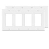 4-Gang Switch Outlet Wall Plate Cover Decorator Electrical Faceplate for
