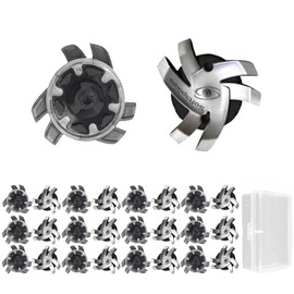 QuickYen Footjoy Spike Tack Replacement Set of 24 Spikes Golf Tacks Replacement Spike Tacks Golf Shoe Tacks Anti-slip Easy Removal Storage Box Included (Gray)
