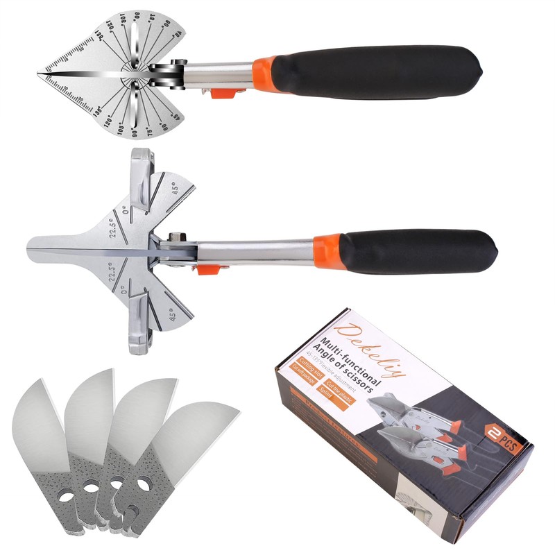 Dekeliy Miter Shears 2 Pack,Multifunctional Trunking Shears for Angular Cutting