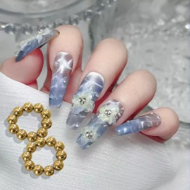 Desig 10/20pcs 골드 슬리버 라운드 네일 아트 마그네틱 비드 세트 물결 리플 고양이 눈 Desig에 대 한 다기능 [Color-10pcs] 10/20pcs Gold Sliver Round Nail Art Magnetic Bead Set Wave Ripple Cat Eye Multifunctional [Color-10pcs]