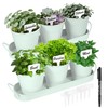 Wacloud Herb Garden Planter Indoor Kit – 6 Metal Pots