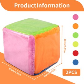 Dncvb 2 x Foam Cubes, Dice with Pockets, 10 cm Dice, Large, DIY Education Games, Play Cube with Pockets for Nursery, Preschool, School Fabric Cube