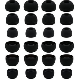 12 Pairs Silicone Replacement Earbud Ear Buds Tips Compatible with Skullcandy Sesh Evo and Other 3.8mm to 5.5mm Nozzle Earbuds Earphones, S/M/L Black - Color: Black, Size: S/M/L
