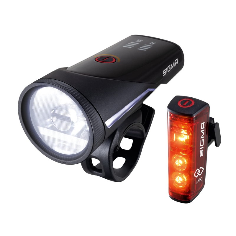 SIGMA Aura 100/Blaze Link Bicycle Light Set with Innovative Coupling