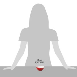 omada Design Salatschüssel für Pasta und Salat, Schale aus zweifarbigem beständigem Kunststoff, Made in Italy, Trendy Linie, 12cm Durchmesser, 0,3lt Kapazität, geeignet für den Geschirrspüler, Rot