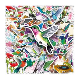 50 Pcs Colorful Birds Vinyl Stickers,Cute Animal Graffiti Stickers,Vinyl Waterproof Sticker for Kids Teens Girls,for Phone Laptop Bottles Skateboard Computer Phone Luggage Guitar Gifts Sticker
