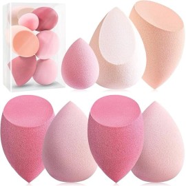 Foonbe 7 Pcs Makeup Sponge Set, Latex Free Makeup Sponges for Foundation