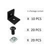 FORRCKY 10Sets 1010, 10 Series Aluminum Extruded Profile Black Connector
