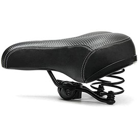 Bike Seat Comfort Saddle Dual Spring Designed with Memory Foam Breathable Soft Bicycle Cushion (Black)
