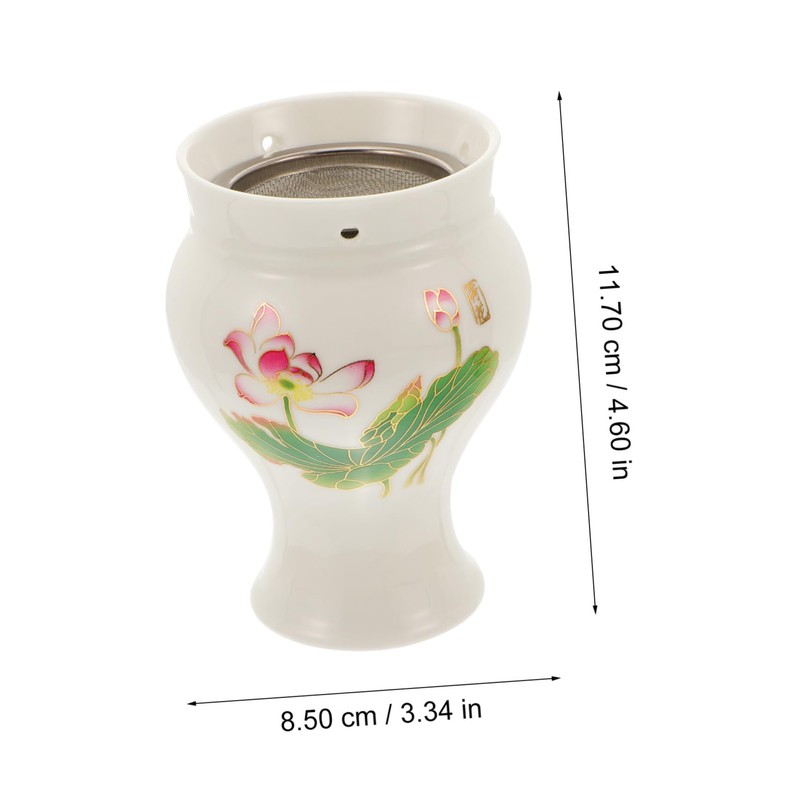 COLLBATH 1Pc Ceramic Moxibustion Pot Portable Scraping Cup with Double