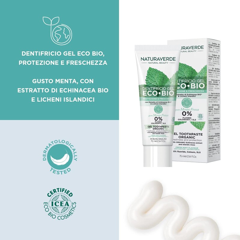 Naturaverde Organic Toothpaste Eco Organic Protection & Freshness with Echinacea