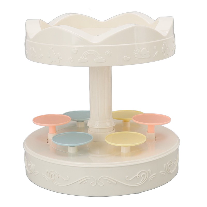 Rotating Dessert Machine Automatic Revolving Double Layer Dessert Display Stand